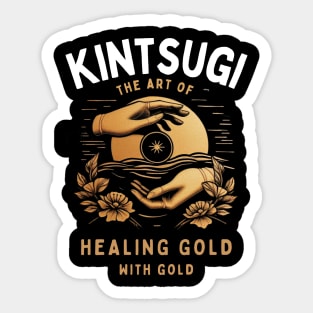 Kintsugi gold art for philosophy lovers Sticker